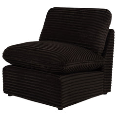 Collins Modular Armless Chair Chocolate Brown