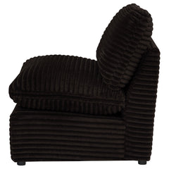 Collins Modular Armless Chair Chocolate Brown