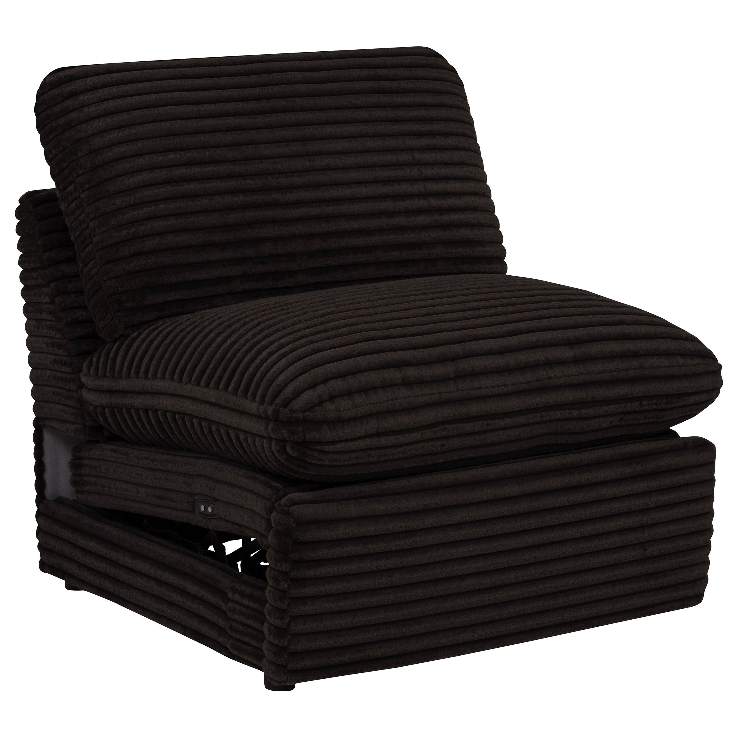 Best Furniture Outlet - Coaster - Collins Modular Power Armless Recliner Chocolate Brown - 610350ARP