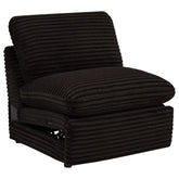 Best Furniture Outlet - Coaster - Collins Modular Power Armless Recliner Chocolate Brown - 610350ARP