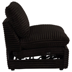 Collins Modular Power Armless Recliner Chocolate Brown