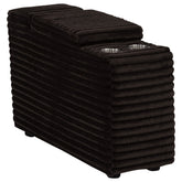 Best Furniture Outlet - Coaster - Collins Upholstered Modular Storage Console Chocolate Brown - 610350CON