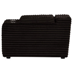 Collins Upholstered Modular Storage Console Chocolate Brown