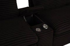 Collins Upholstered Modular Storage Console Chocolate Brown