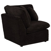 Best Furniture Outlet - Coaster - Collins Modular Corner Chair Chocolate Brown - 610350CRN