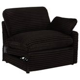 Best Furniture Outlet - Coaster - Collins Modular RAF Power Recliner Chocolate Brown - 610350RRP