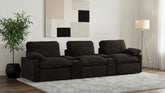 Best Furniture Outlet - Coaster - Collins 5-Piece Power Reclining Home Theater Seating Chocolate Brown - 610351PT