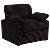 Best Furniture Outlet - Coaster - Collins Upholstered Power Recliner Chair Chocolate Brown - 610353P