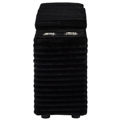 Collins Upholstered Modular Storage Console Black