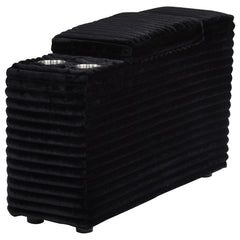 Collins Upholstered Modular Storage Console Black
