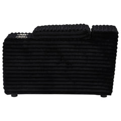 Collins Upholstered Modular Storage Console Black