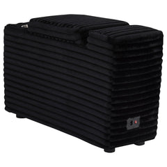 Collins Upholstered Modular Storage Console Black
