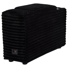 Collins Upholstered Modular Storage Console Black