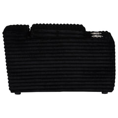 Collins Upholstered Modular Storage Console Black