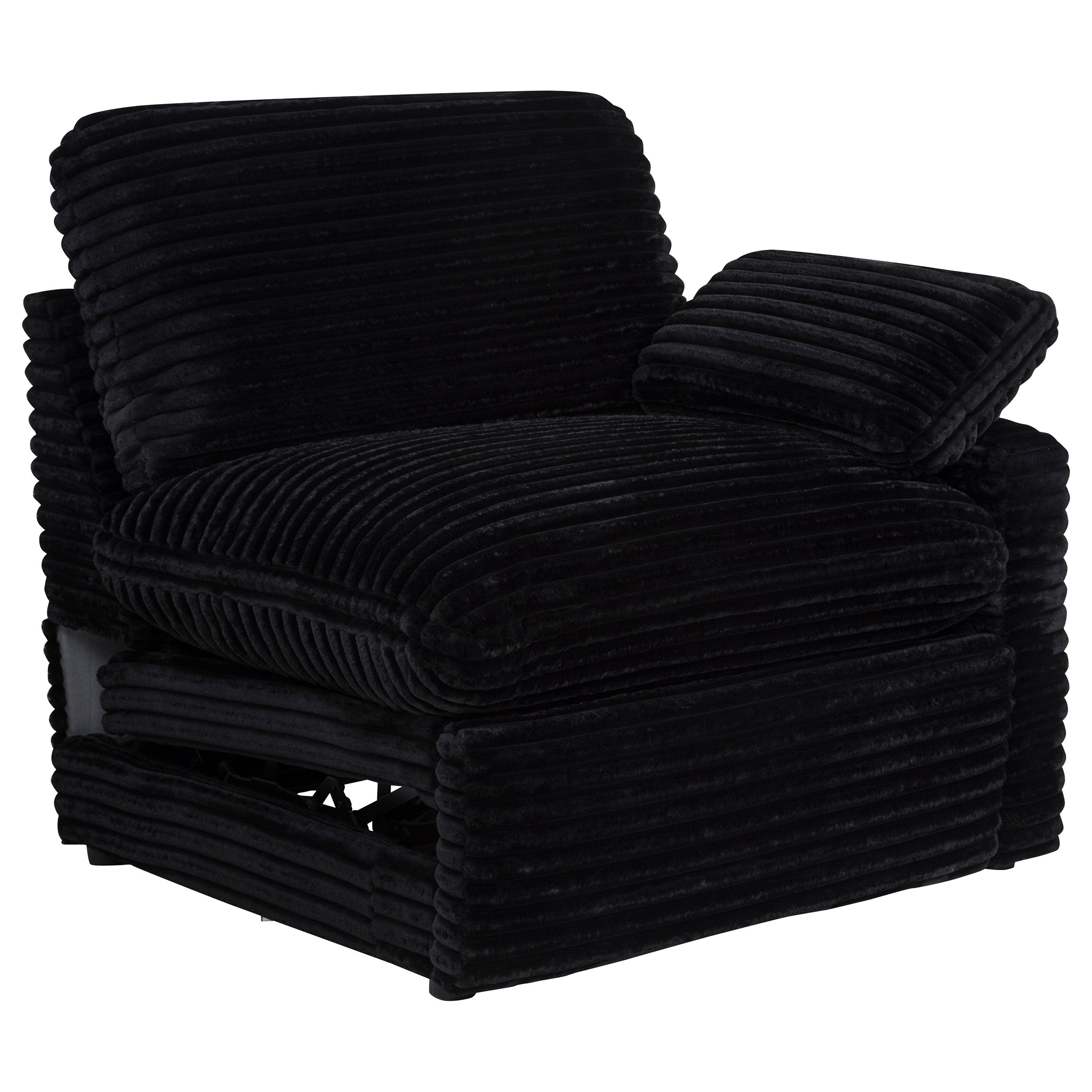 Best Furniture Outlet - Coaster - Collins Modular RAF Power Recliner Black - 610360RRP
