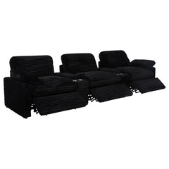 Collins 5-Piece Power Reclining Home Theater Seating Black