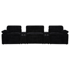Collins 5-Piece Power Reclining Home Theater Seating Black