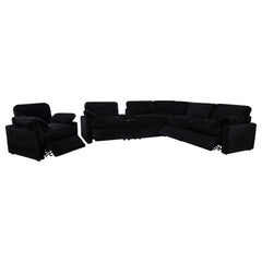 Collins Upholstered Power Recliner Chair Black