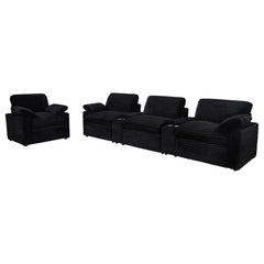 Collins Upholstered Power Recliner Chair Black