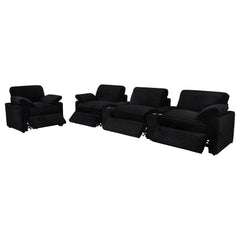 Collins Upholstered Power Recliner Chair Black