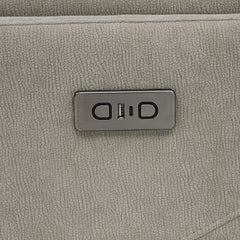 Adler Upholstered Power Swivel Glider Recliner Greige