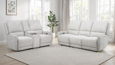 Best Furniture Outlet - Coaster - Sylmar 2-piece Chenille Power Reclining Sofa Set Dove Grey - 610521P-S2