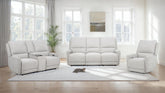 Best Furniture Outlet - Coaster - Sylmar 3-piece Chenille Power Reclining Sofa Set Dove Grey - 610521P-S3