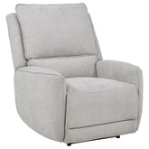 Best Furniture Outlet - Coaster - Sylmar Chenille Upholstered Power Recliner Dove Grey - 610523P