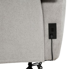 Sylmar Chenille Upholstered Power Recliner Dove Grey