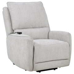 Best Furniture Outlet - Coaster - Sylmar Chenille Upholstered Dual Power Lift Recliner Dove Grey - 610524PP