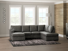 Best Furniture Outlet - Ashley Furniture - Lofton-Pike Sectional - RAF 2-Piece Sectional with Chaise / Shadow - PC61610S2