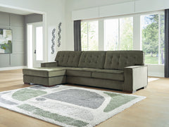 Best Furniture Outlet - Ashley Furniture - Caspian-Town Sectional - LAF 2-Piece Sectional with Chaise / Olive - PC61702S2