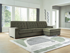 Best Furniture Outlet - Ashley Furniture - Caspian-Town Sectional - LAF 2-Piece Sectional with Chaise / Olive - PC61702S2