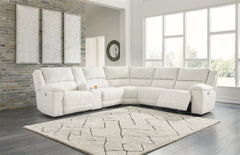 Best Furniture Outlet - Ashley Furniture - Keensburg Sectional - 3-Piece Power Reclining Sectional / Linen - 61807S1