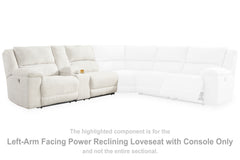 Best Furniture Outlet - Ashley Furniture - Keensburg Sectional - LAF DBL REC PWR CON Loveseat / Linen - 6180701