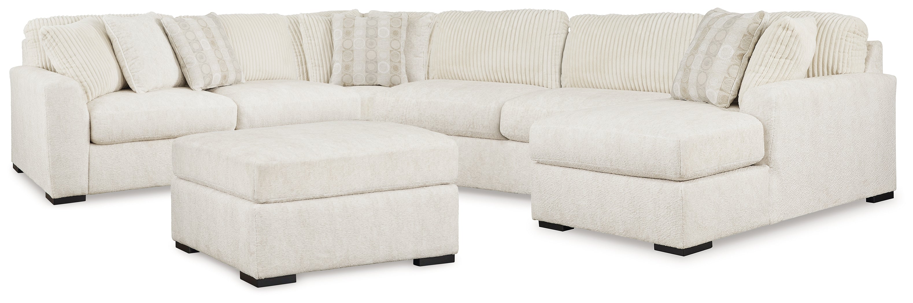 Best Furniture Outlet - Ashley Furniture - Chessington 4-Piece Sectional and Oversized Accent Ottoman - 4-Piece Sectional and Oversized Accent Ottoman - 61904U1