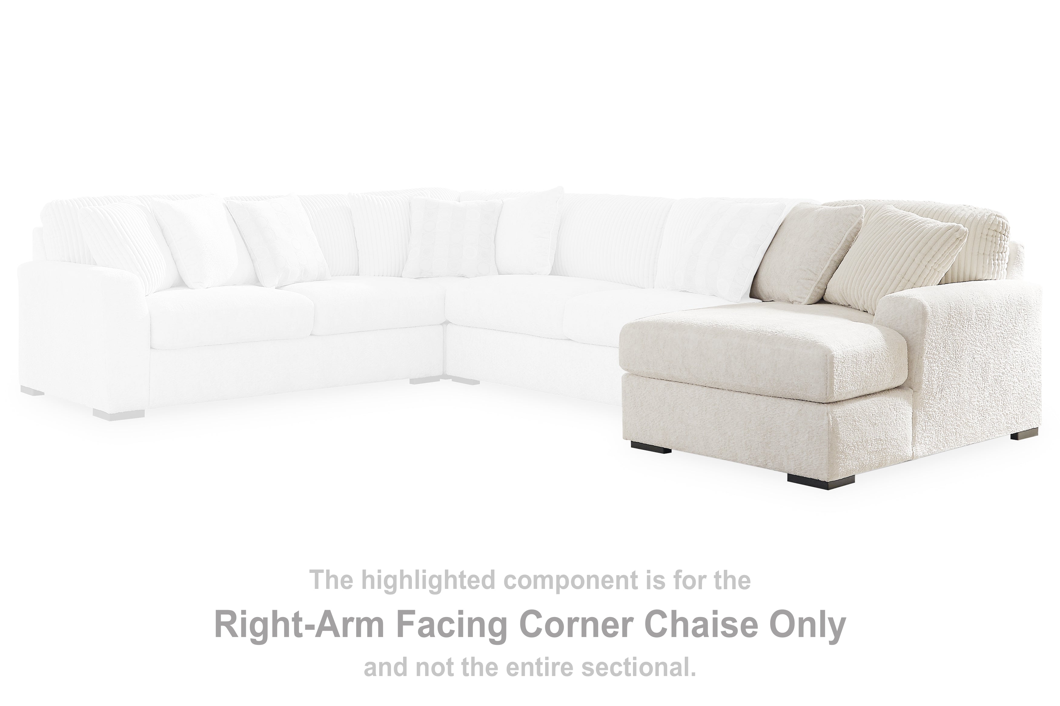 Best Furniture Outlet - Ashley Furniture - Chessington Sectional - RAF Corner Chaise / Ivory - 6190417