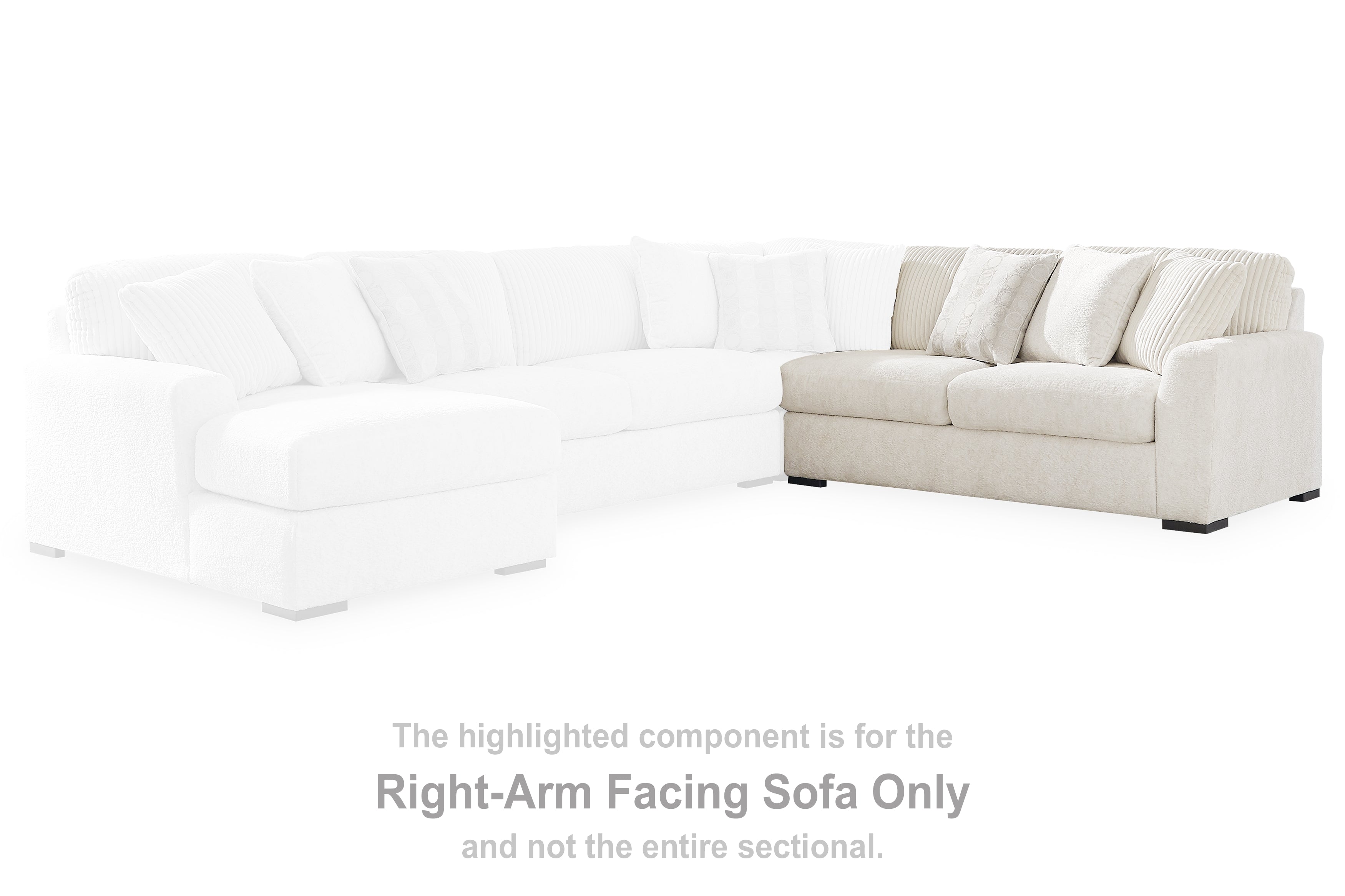 Best Furniture Outlet - Ashley Furniture - Chessington Sectional - RAF Sofa / Ivory - 6190467