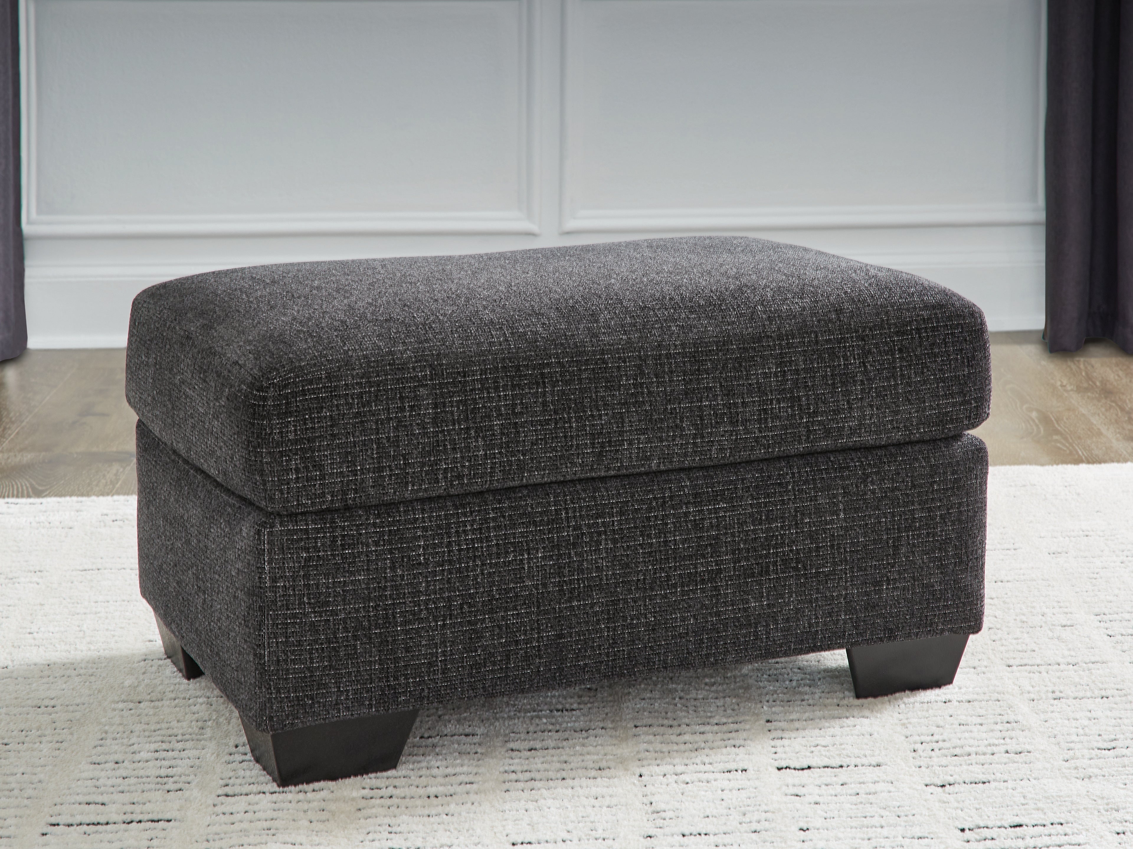 Best Furniture Outlet - Ashley Furniture - Loreo Living Room - Ottoman / Ebony - 6310114