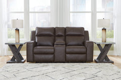Best Furniture Outlet - Ashley Furniture - Lavenhorne Living Room - DBL Rec Loveseat w/Console / Umber - 6330694