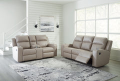 Best Furniture Outlet - Ashley Furniture - Lavenhorne Reclining Sofa and Loveseat - Reclining Sofa and Loveseat / Pebble - 63307U1