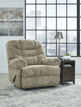Best Furniture Outlet - Ashley Furniture - Movie Man Living Room - Zero Wall Recliner / Taupe - 6380329