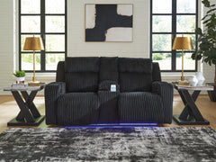 Best Furniture Outlet - Ashley Furniture - Forest Lake Living Room - PWR REC Loveseat/CON/ADJ HDRST / Black - PC6420218