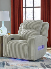 Best Furniture Outlet - Ashley Furniture - Forest Lake Living Room - PWR Recliner/ADJ Headrest / Alloy - PC6420313