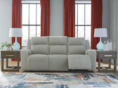 Best Furniture Outlet - Ashley Furniture - Forest Lake Living Room - PWR REC Sofa with ADJ Headrest / Alloy - PC6420315