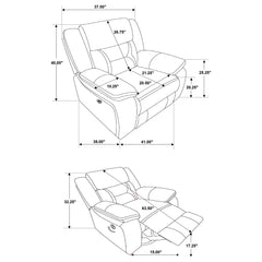 Greer 3-piece Upholstered Reclining Sofa Set Brown