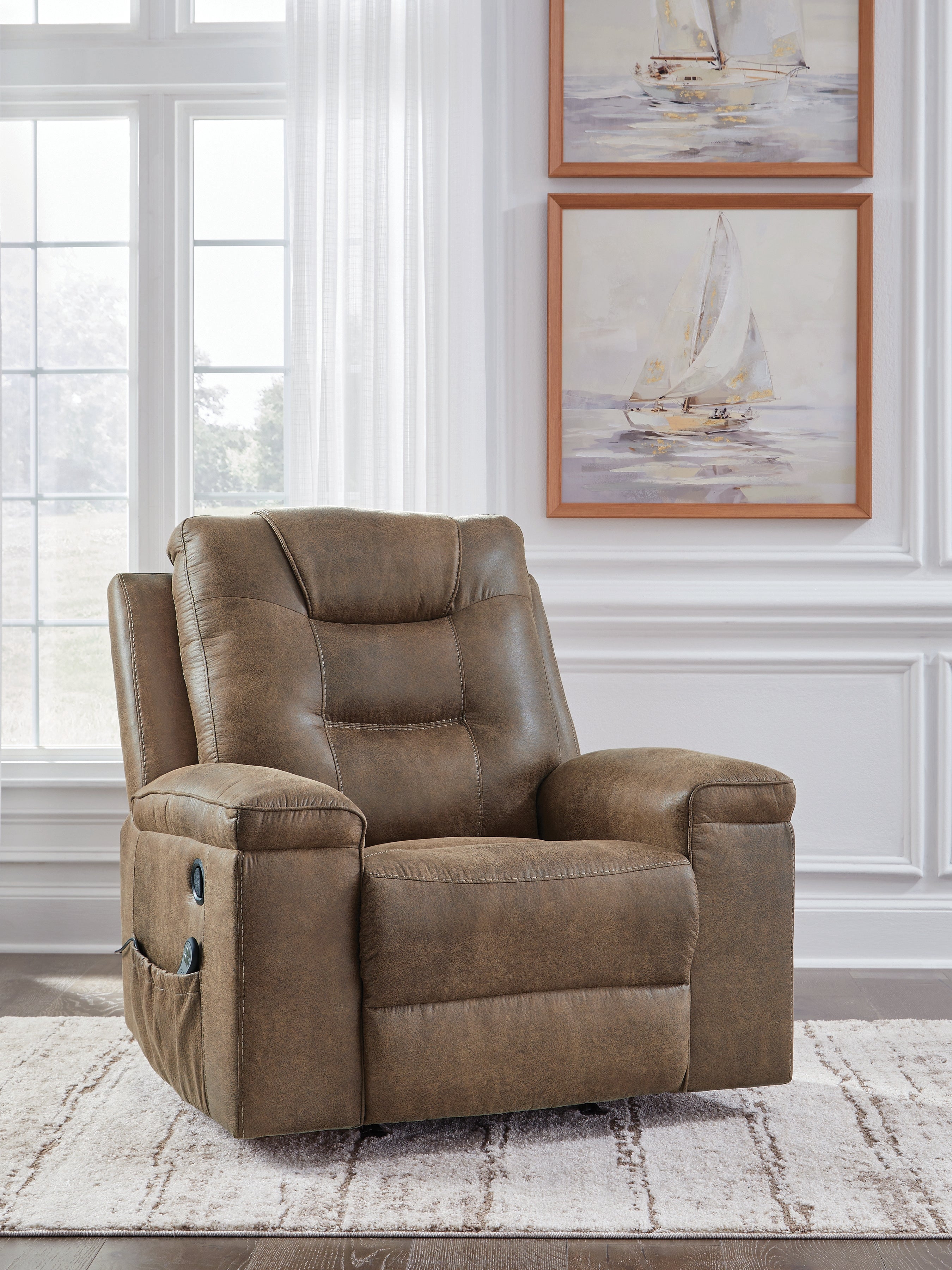 Best Furniture Outlet - Ashley Furniture - Stockworth Living Room - Rocker Recliner / Granite - PC6560525