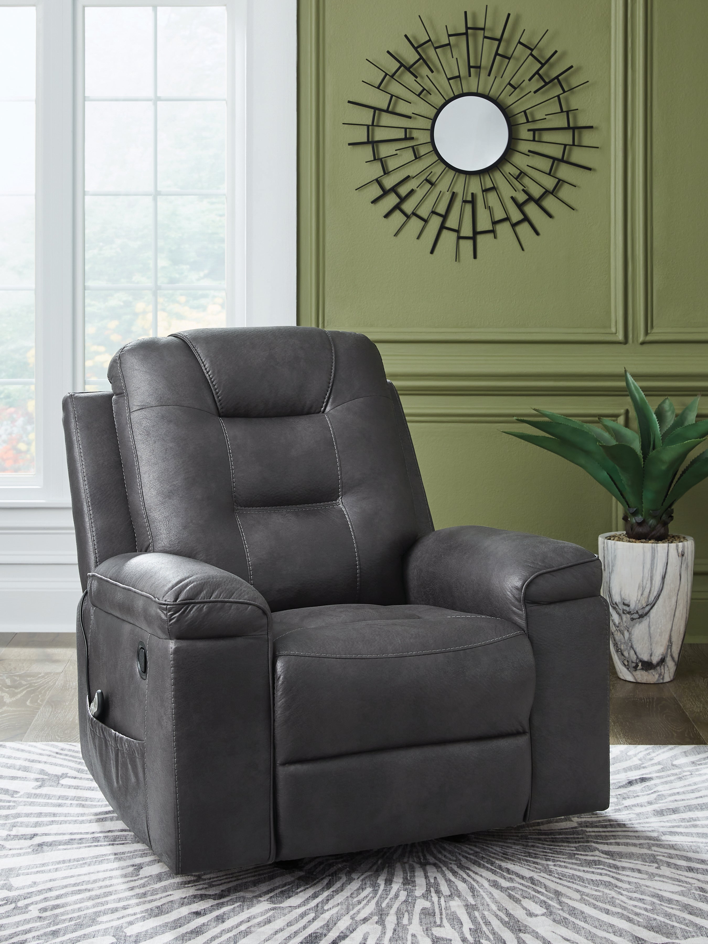 Best Furniture Outlet - Ashley Furniture - Stockworth Living Room - Rocker Recliner / Granite - PC6560525