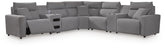 Best Furniture Outlet - Ashley Furniture - Modmax II 7-Piece Power Reclining Sectional with Audio Consoles - 7-Piece Power Reclining Sectional with Audio Consoles - 65906S48