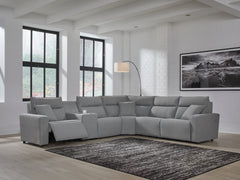 Best Furniture Outlet - Ashley Furniture - ModMax II Sectional - 6-Piece Power Reclining Sectional / Salt and Pepper - 65906S10